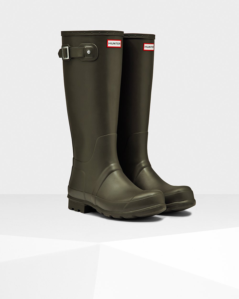 Mens Tall Rain Boots - Hunter Original (30MRNLOEC) - Dark Olive